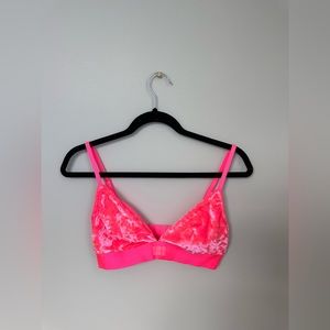 PINK Velvet hot pink bralette